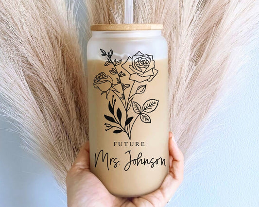 Personalized Future Mrs Coffee Glass Cup