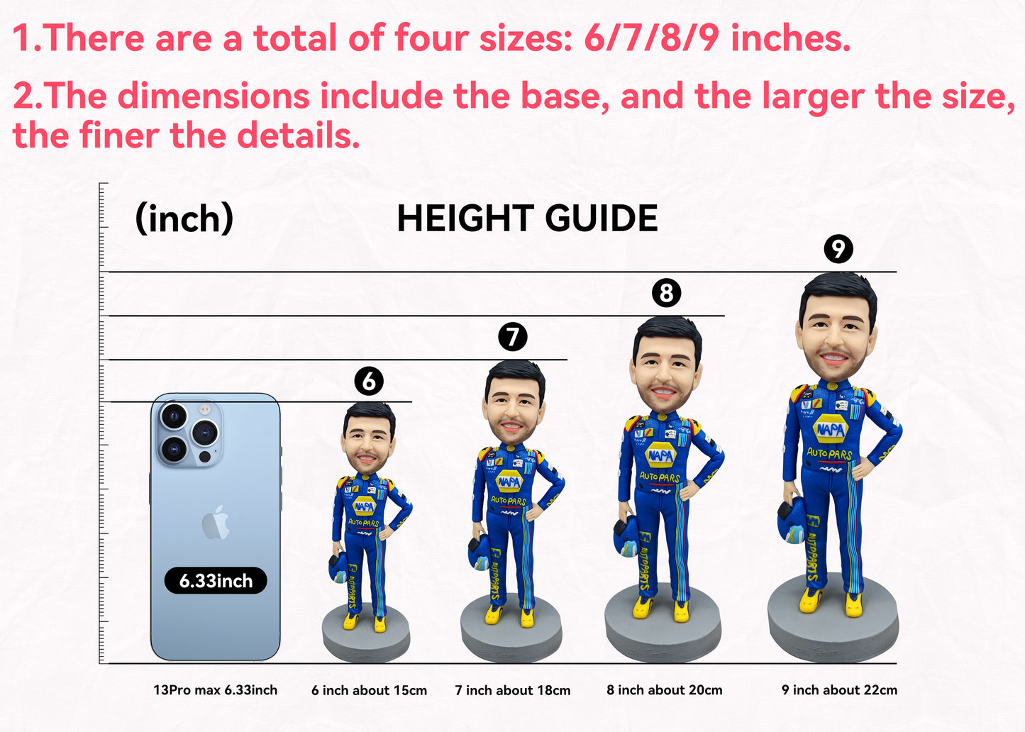 XpopartCraft Cutom 7in man bobblehead for husband
