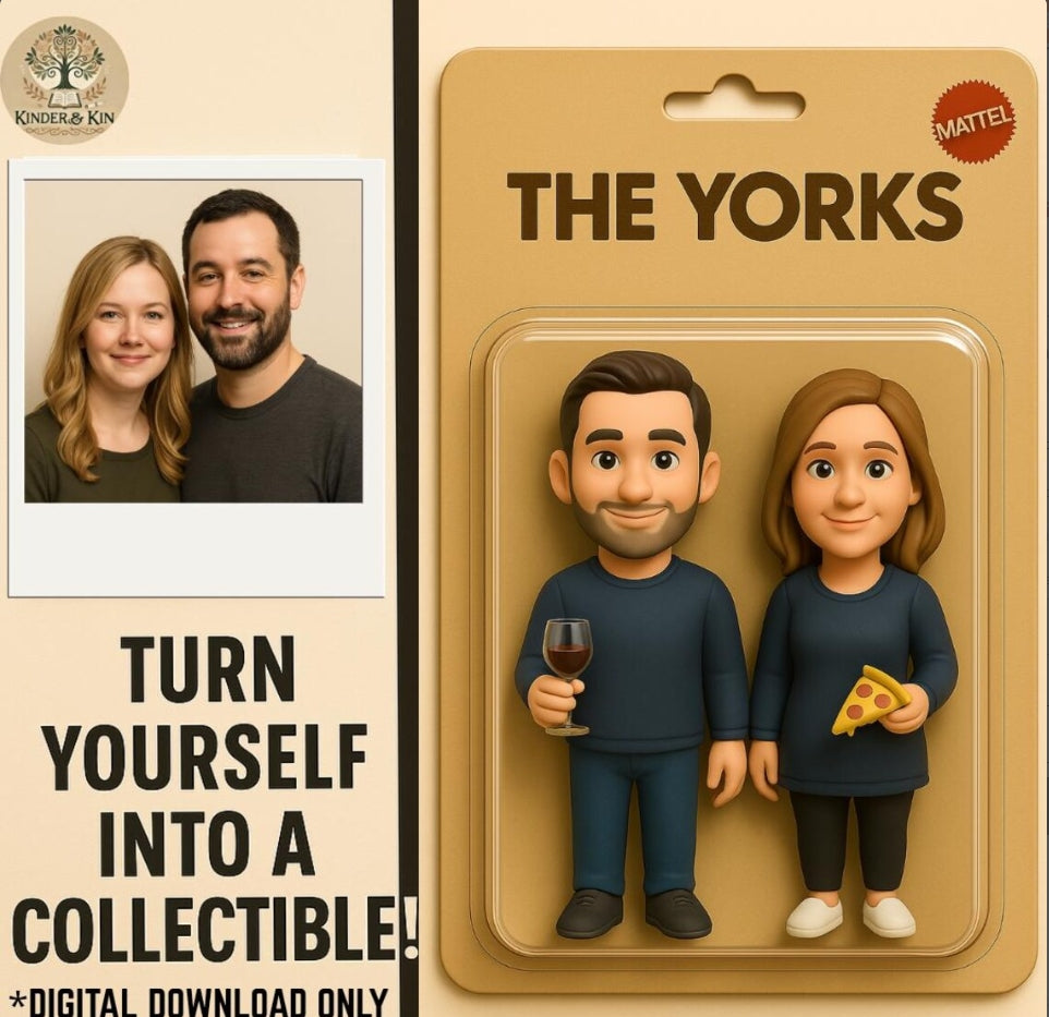 XpopArtCraft Custom Couple Action Portrait from photo/Toy Box Portrait