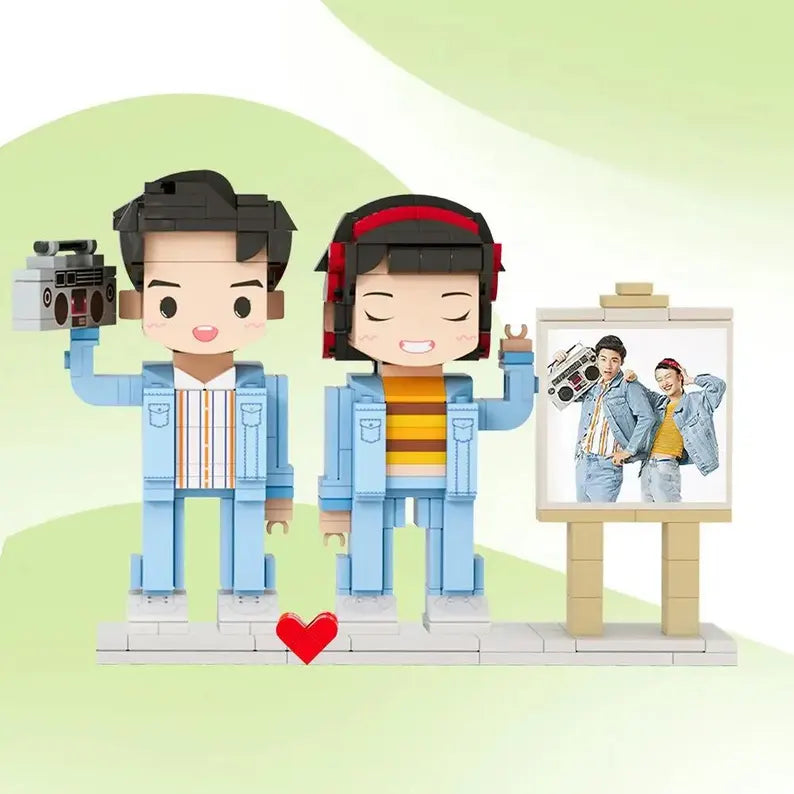 Xopartcraft Custom Brick Mini figures for Couples, 2 person