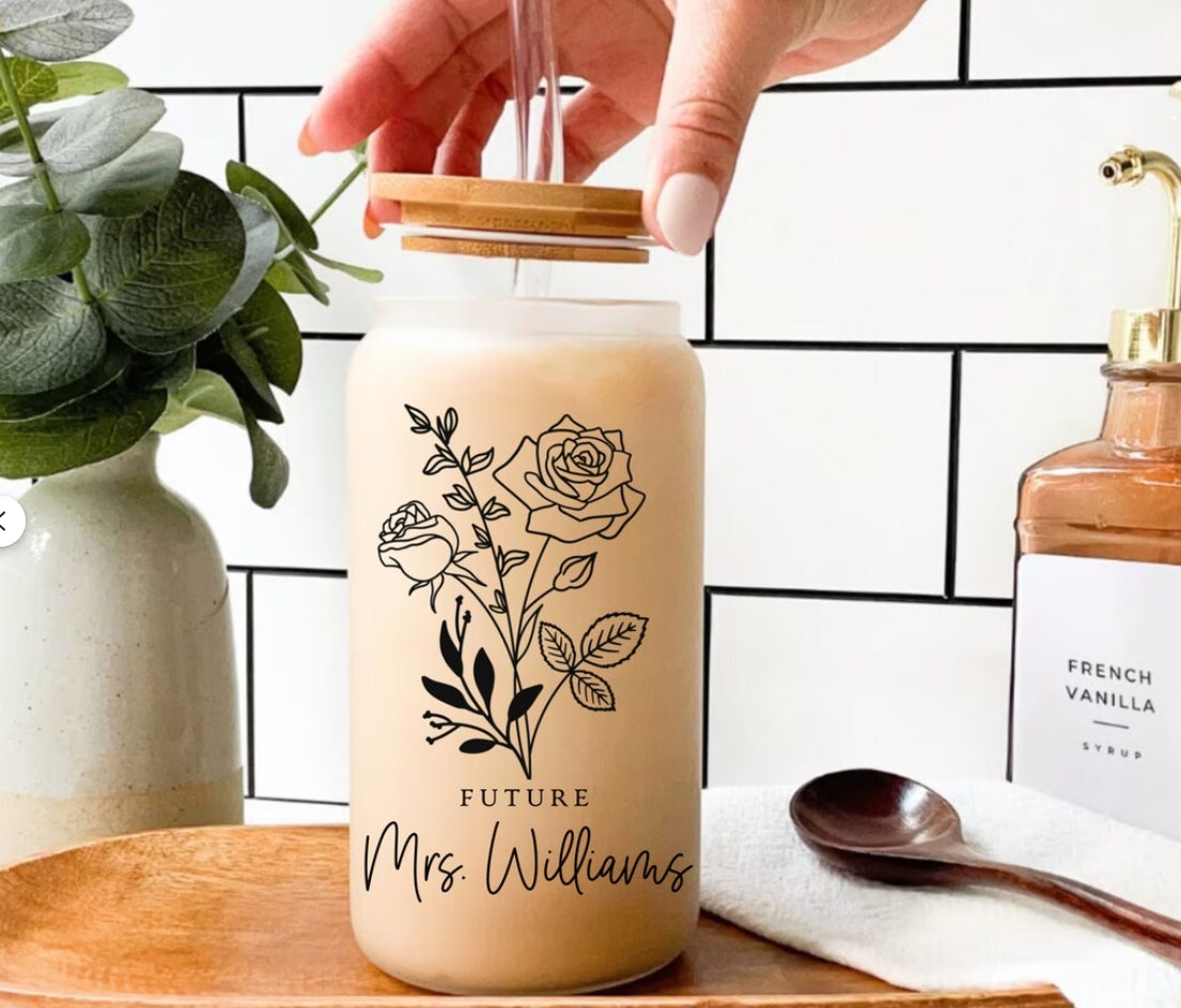 Personalized Future Mrs Coffee Glass Cup