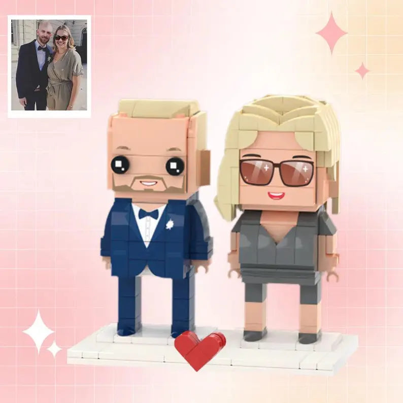 Xopartcraft Custom Brick Mini figures for Couples, 2 person