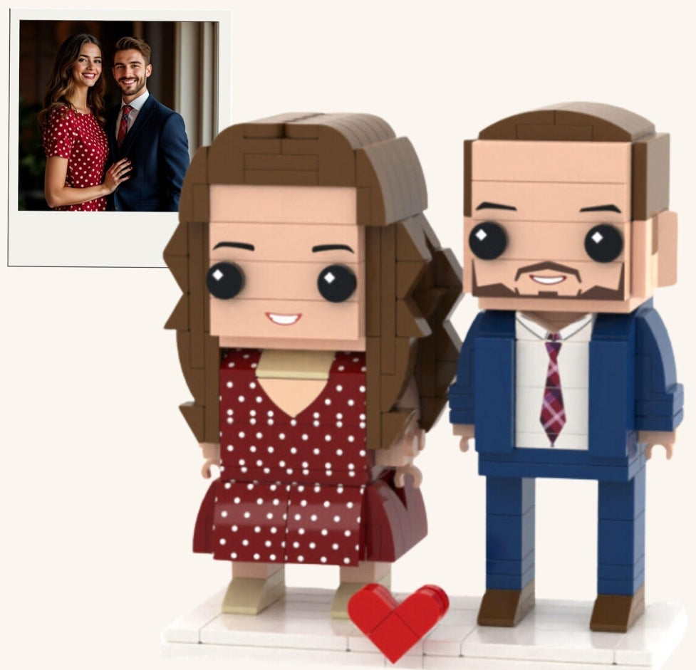 Xpopart Personalized Mini Lego,Personalized brick minifigures, Custom photo puzzle,Customized Couple Lego Minifigures,Customize Lego Figures
