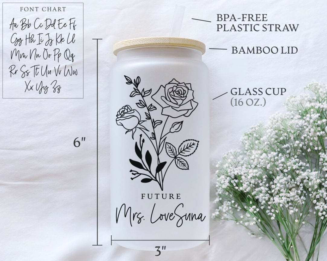 Personalized Future Mrs Coffee Glass Cup