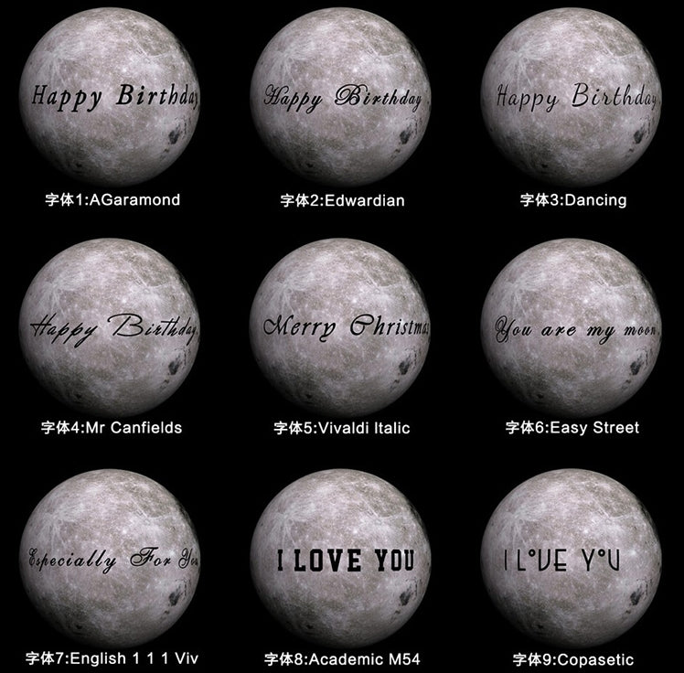Xpopart Personalized 3d Photo printed Lunar night Moon Lamp, Custom Photo Lunar Moon Lamp Night Light, Bedside lamp