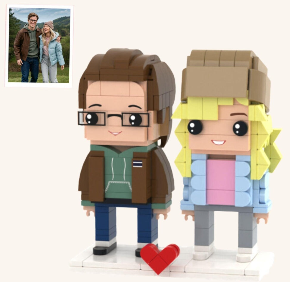 Xpopart Personalized Mini Lego,Personalized brick minifigures, Custom photo puzzle,Customized Couple Lego Minifigures,Customize Lego Figures