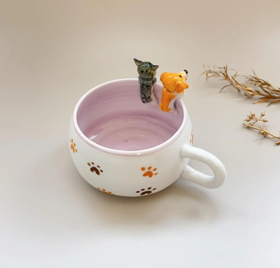 XpopArtCraft Custom Handmade Pet Figure Ceramic Mug-250ml