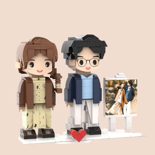 Xpopart Personalized Mini Lego,Personalized brick minifigures, Custom photo puzzle,Customized Couple Lego Minifigures,Customize Lego Figures