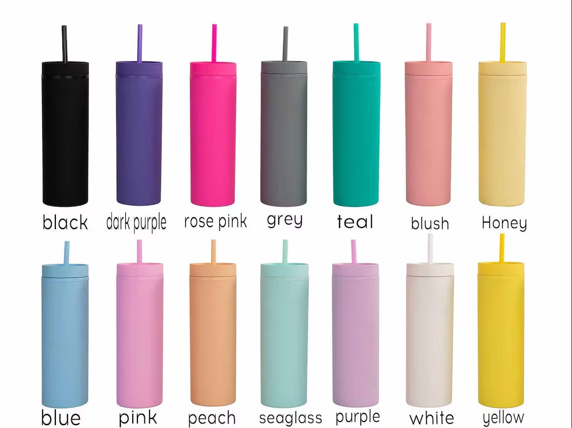 Xpopart Personalized Skinny Tumblers with Lid and Straw for party