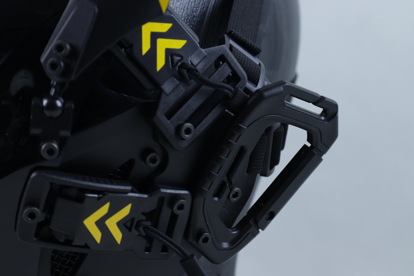 XpopArtCraft Custom Yellow Glowing Cyberpunk Samurai Mask with Wing
