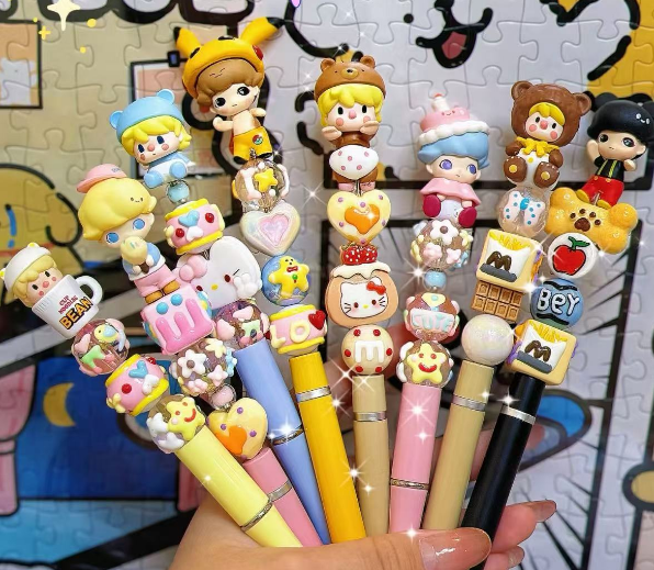 DIY kawaii beaded charm pen craft activity at XPOP Art Craft Lisle IL