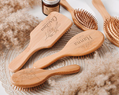 Personalized handmade bridesmaids airbag brush