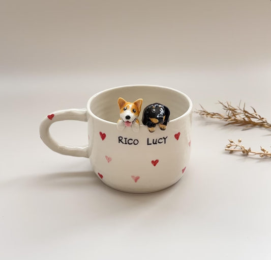 XpopArtCraft Custom 250ml hidden animal coffee mug
