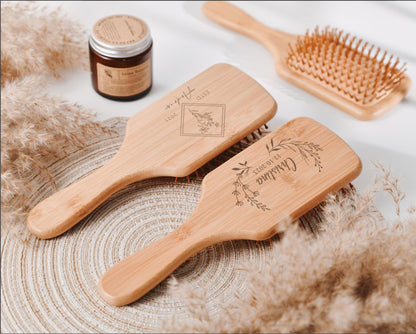 Personalized handmade bridesmaids airbag brush