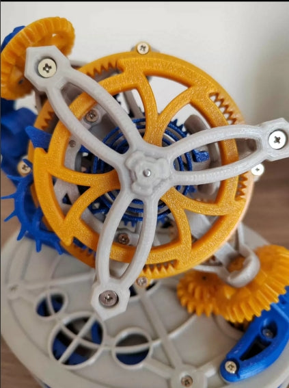 Xpopart 3D Printed Dual-Axis Tourbillon Model, Desktop Ornament, Scientific Teaching Tool, Stress Relief Toy.