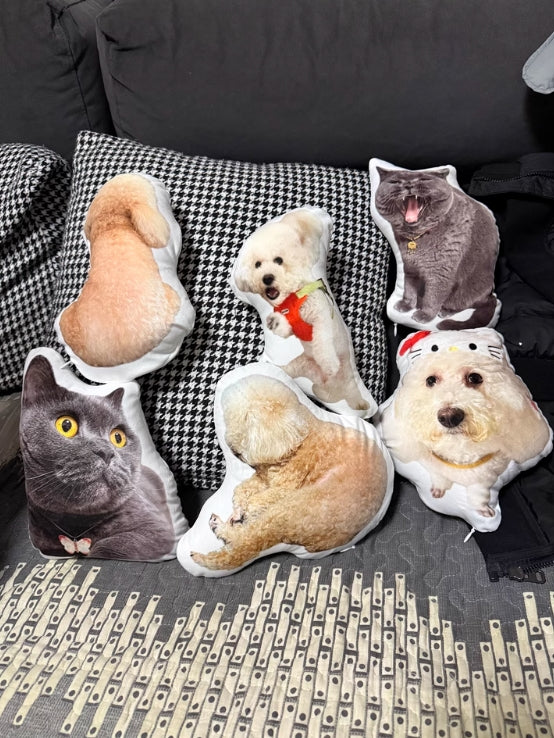 XpopArtCraft Custom 16in  pet shaped pillow from photo