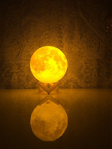 Xpopart Personalized 3d Photo printed Lunar night Moon Lamp, Custom Photo Lunar Moon Lamp Night Light, Bedside lamp