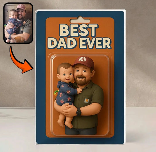 XpopArtCraft Custom Photo Dad And Kids Action Figure Acrylic Block