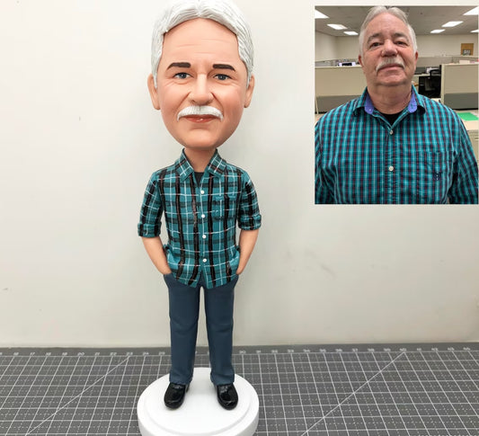 XpopArtCraft 7in Custom Grandfather/ Father Bobblehead