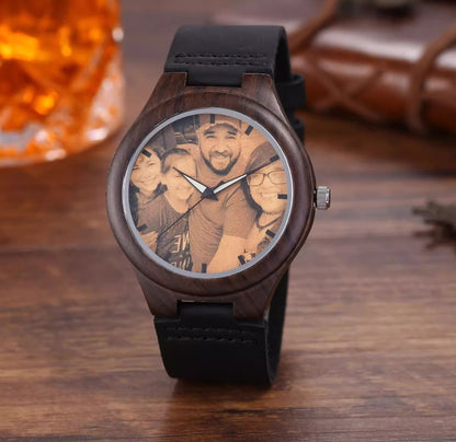 Xpopart custom photo watch,Personalized Photo Mens Wrist Watch,Mens Watch, Personalized Father's Day Gift,Custom Watch