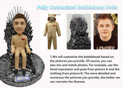 XpopArtCraft 7in Custom Grandfather/ Father Bobblehead