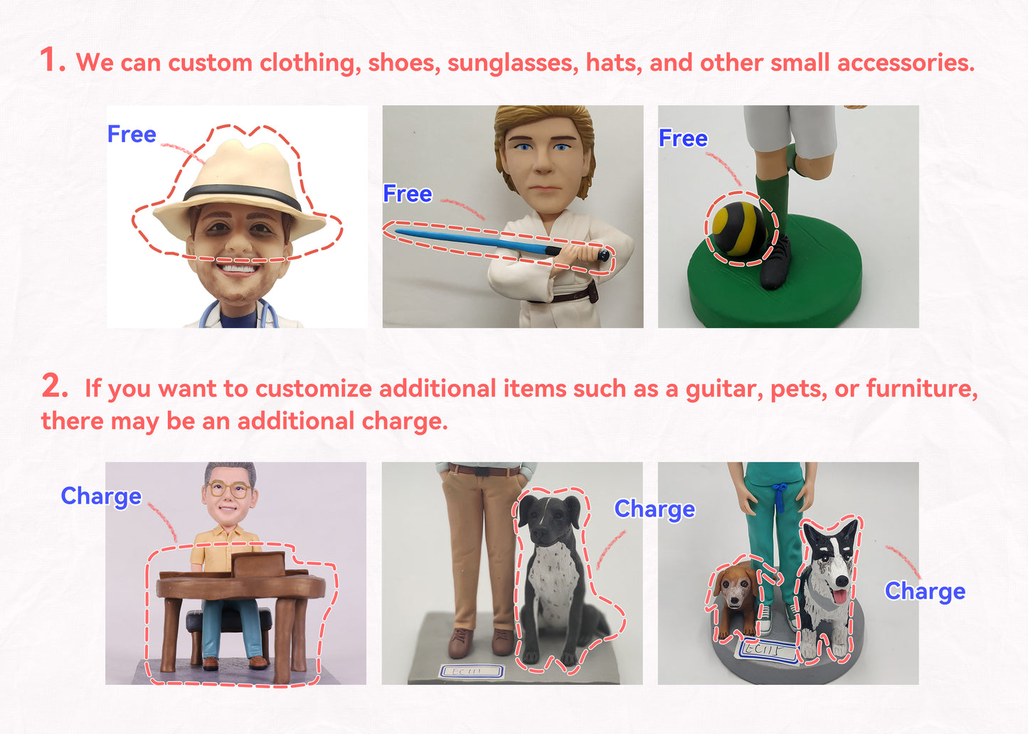 XpopartCraft Cutom 7in man bobblehead for husband
