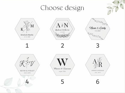 Custom Wedding engraved coaster set