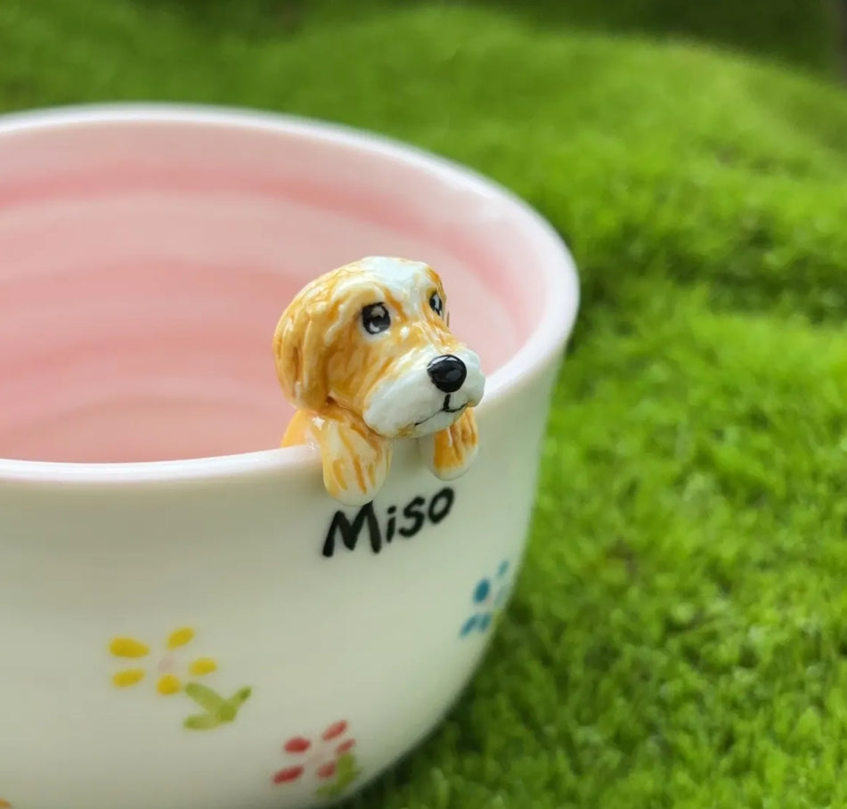XpopArtCraft Custom Cat and Dog Ceramic Mug-250ml