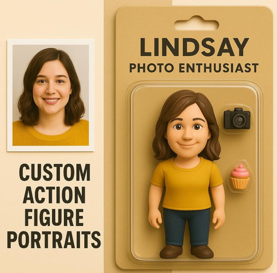 XpopArtCraft Custom Cartoon Portrait Action Figure Acrylic Block
