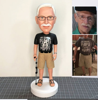 XpopArtCraft 7in Custom Grandfather/ Father Bobblehead