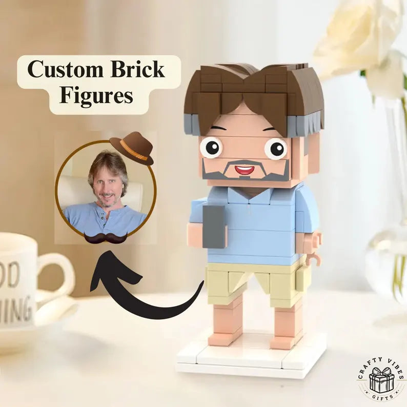Xpopartcraft Custom Brick Mini figures for HER/HIM, 1 person