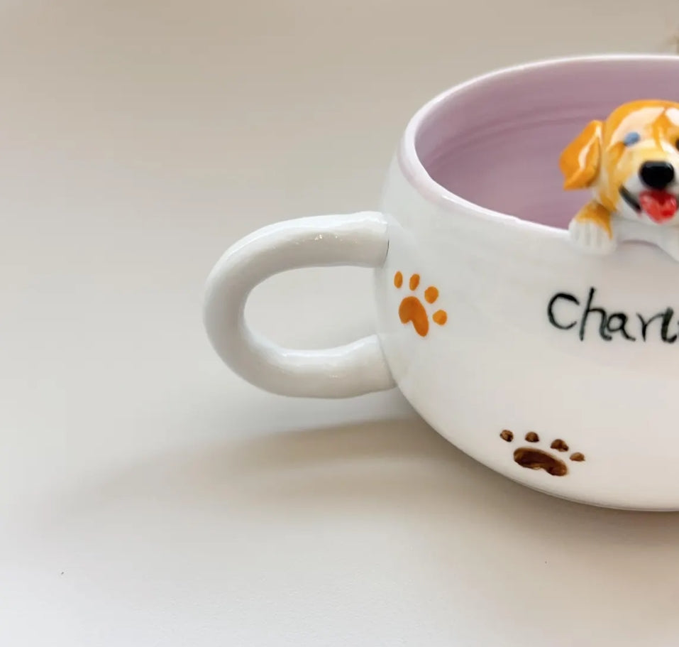 XpopArtCraft Custom Handmade Pet Figure Ceramic Mug-250ml