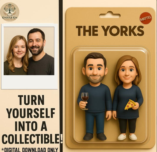XpopArtCraft Custom Couple Action Portrait from photo/Toy Box Portrait