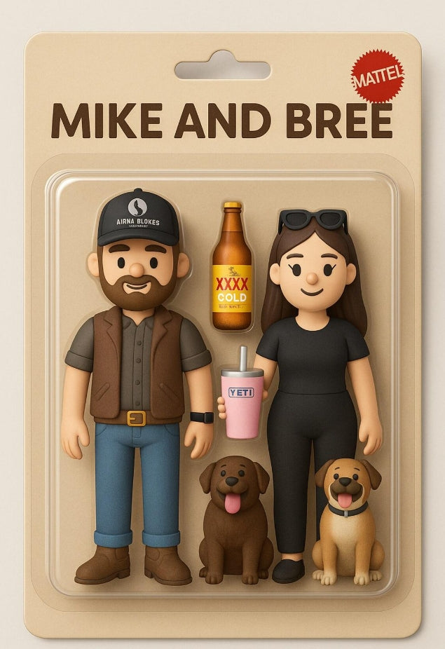 XpopArtCraft Custom Couple Action Portrait from photo/Toy Box Portrait