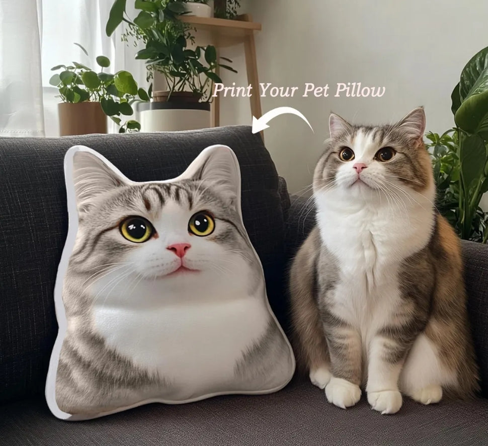 XpopArtCraft Personalized 12in pet shape pillow
