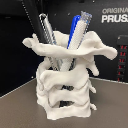 Xpopart 3D Printed Spine Pen Holder Desktop Ornament, Stationery Organizer, Orthopedic Doctor Gift.