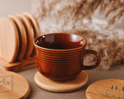 Personalized engraved coaster set for wedding