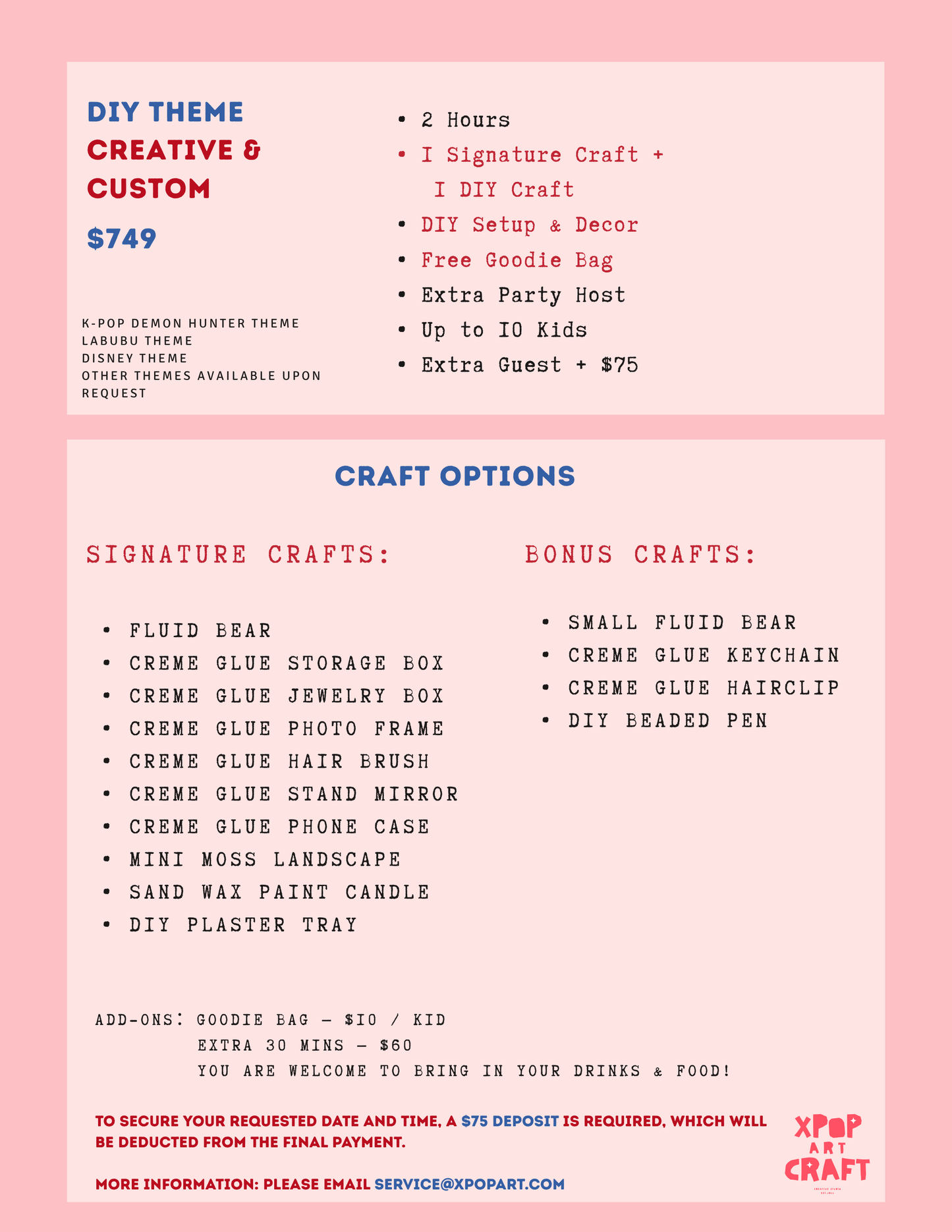 BIRTHDAY PARTY WITH XPOP ART CRAFT