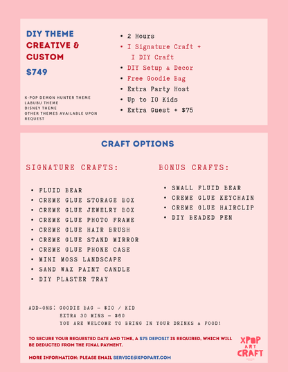 BIRTHDAY PARTY WITH XPOP ART CRAFT