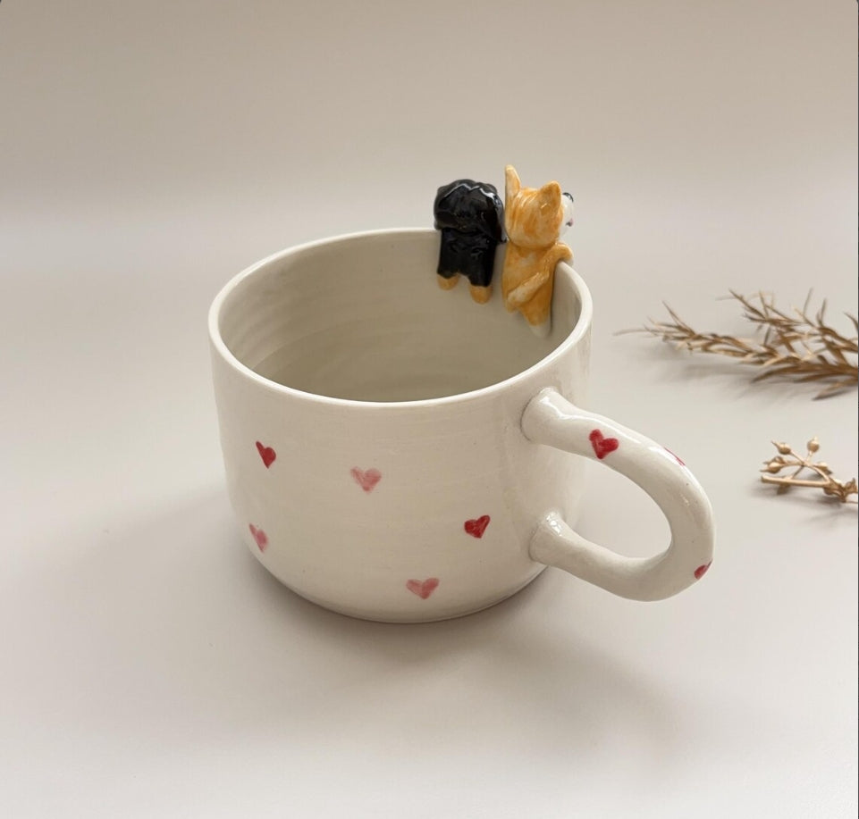 XpopArtCraft Custom 250ml hidden animal coffee mug