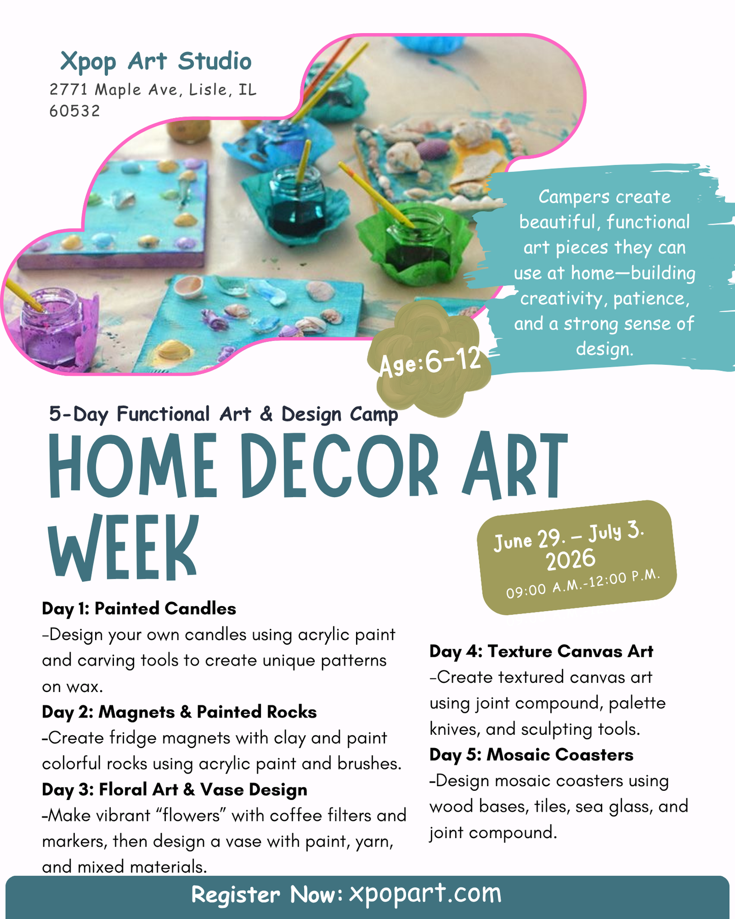 Home Decor Art | June 29- July 3