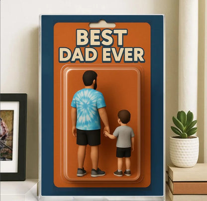 XpopArtCraft Custom Photo Dad And Kids Action Figure Acrylic Block