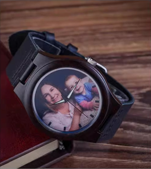 Xpopart custom photo watch,Personalized Photo Mens Wrist Watch,Mens Watch, Personalized Father's Day Gift,Custom Watch