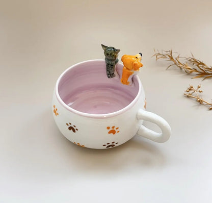 XpopArtCraft Custom Handmade Pet Figure Ceramic Mug-250ml