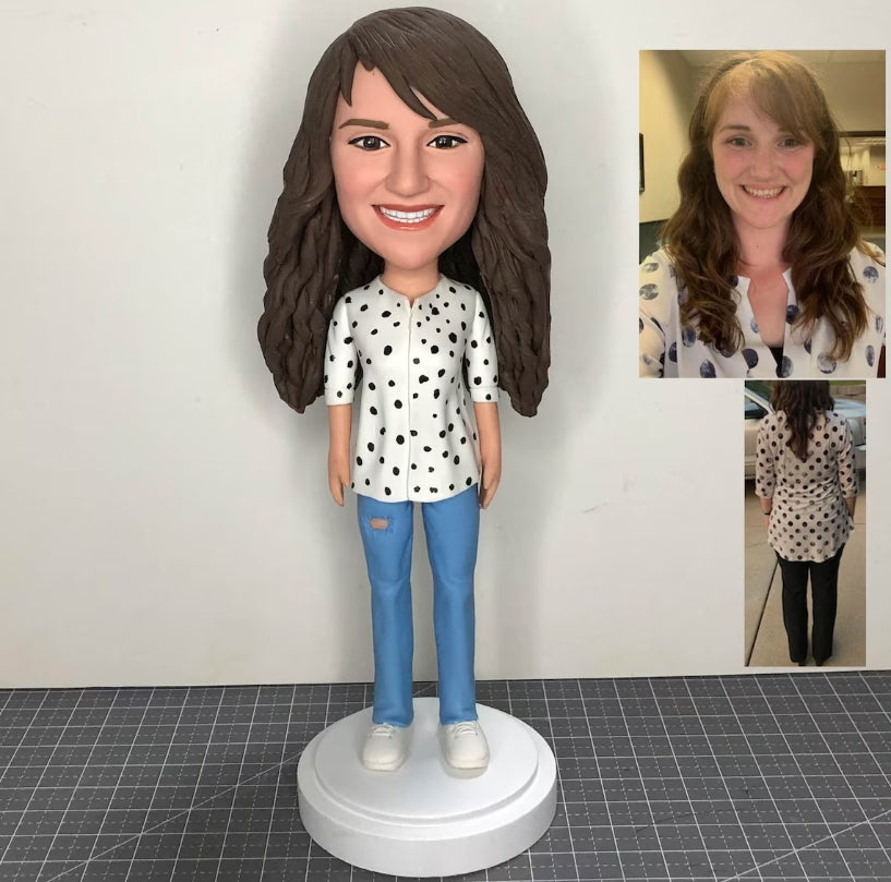 XpopArtCraft 7in Custom Woman/Girlfriend/ Wife Bobbleheads