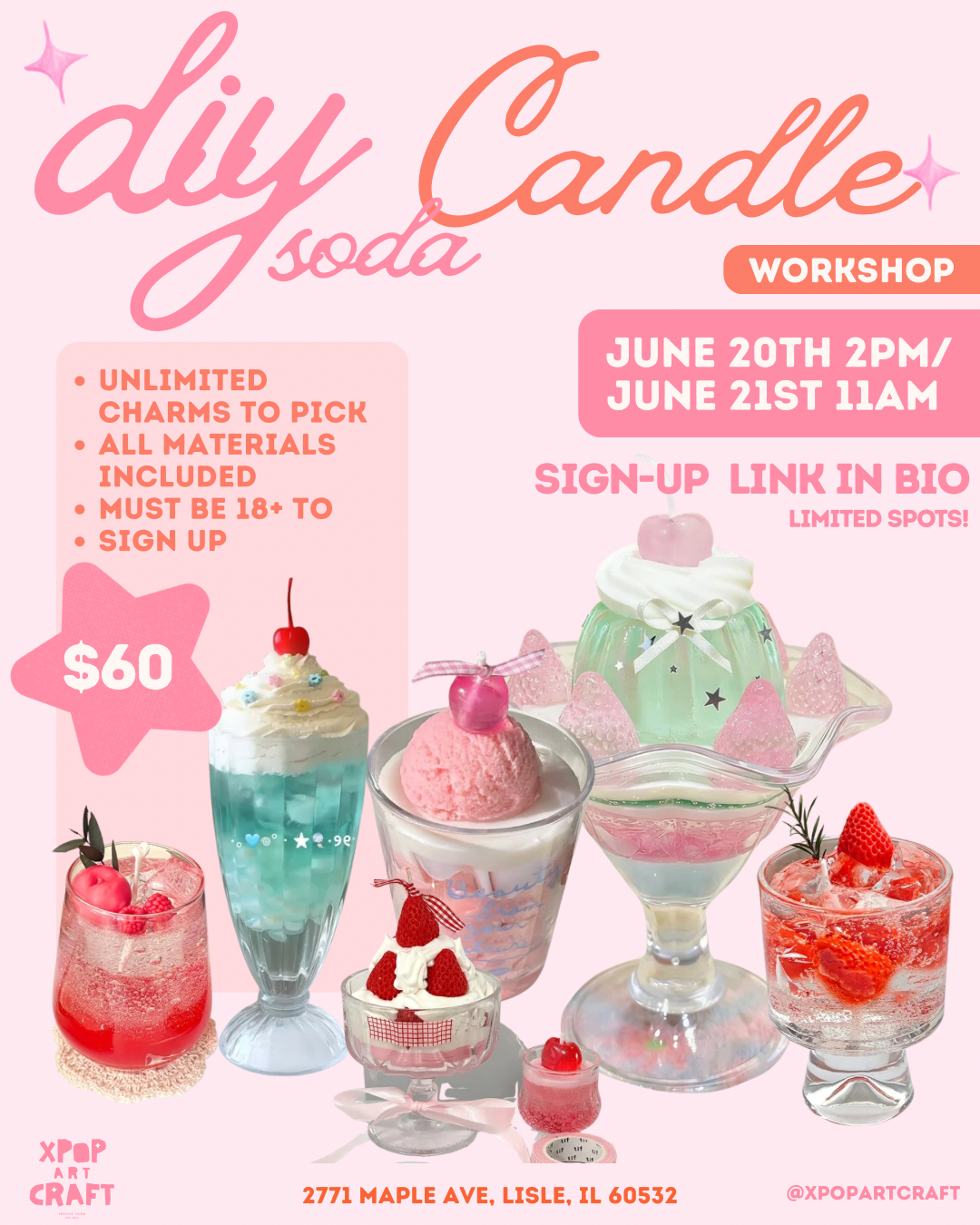 DIY SODA CANDLE WORKSHOP | 06/20-06/21