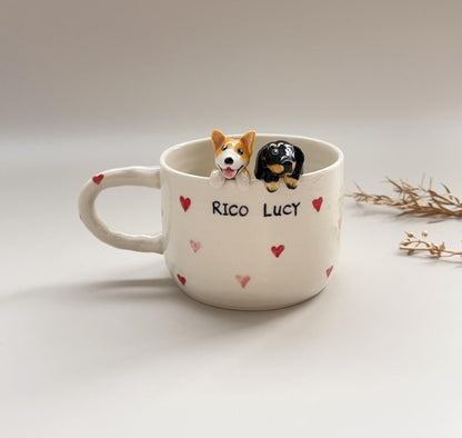XpopArtCraft Custom 250ml hidden animal coffee mug