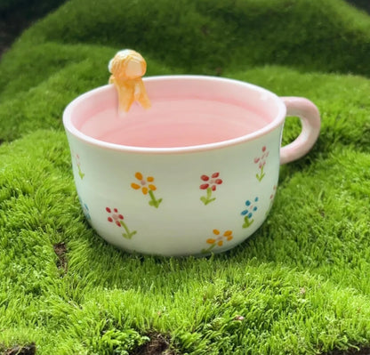 XpopArtCraft Custom Cat and Dog Ceramic Mug-250ml