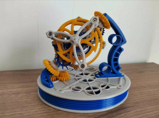 Xpopart 3D Printed Dual-Axis Tourbillon Model, Desktop Ornament, Scientific Teaching Tool, Stress Relief Toy.