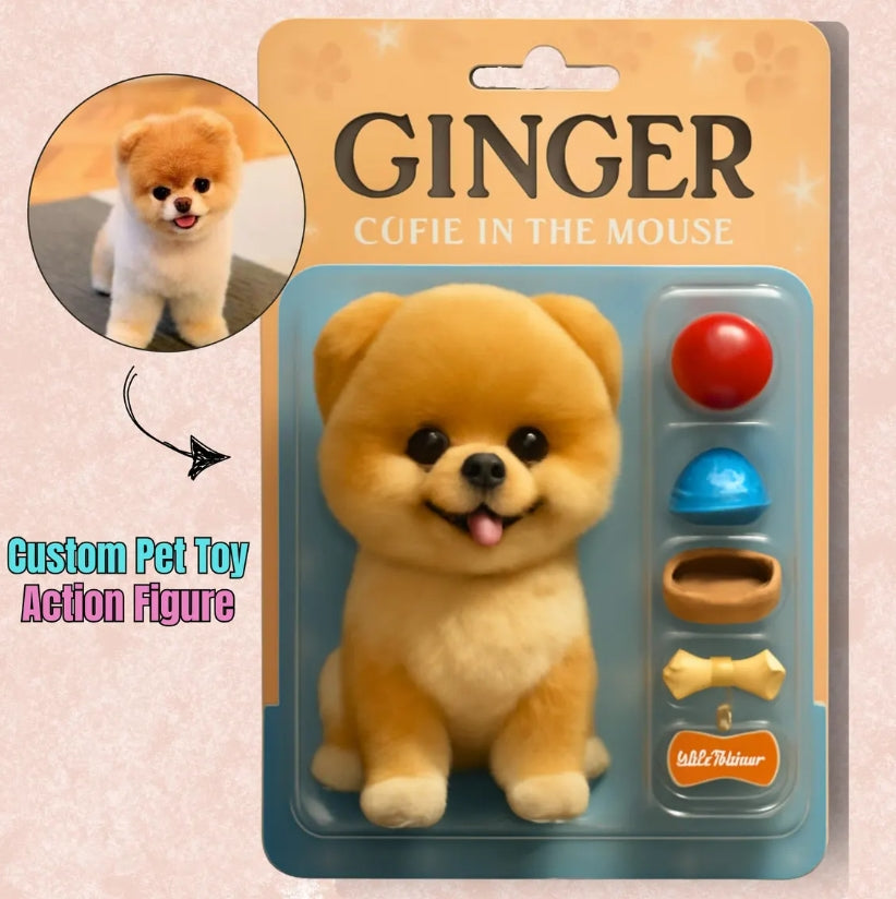 XpopArtCraft 3D printed Pet action figure from photo